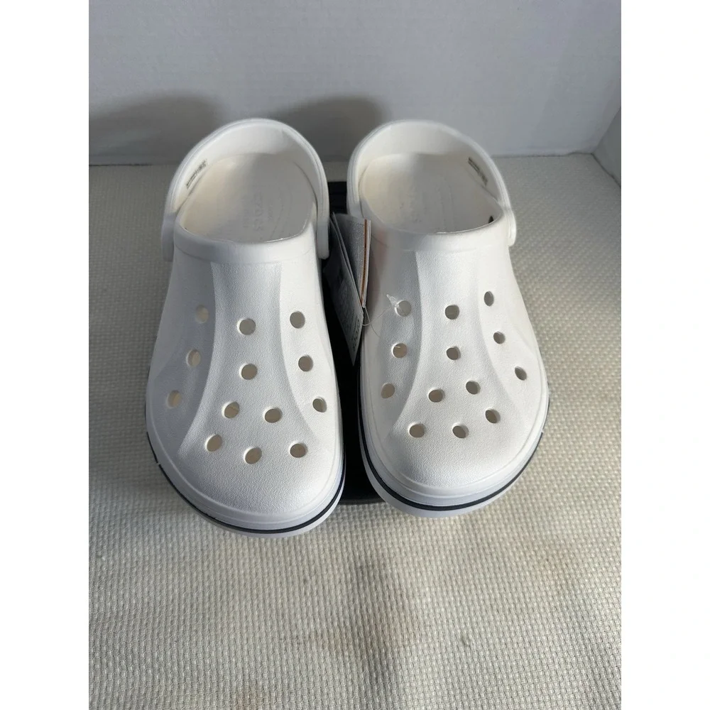 Crocs Bayaband Clog Mens 7 Women 9 White Slip On Sandals Classic Authentic NWT